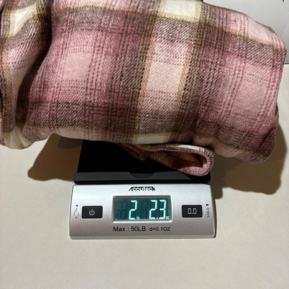 OLD NAVY Women's Utility Jacket Shacket Sz M Pink Plaid Long line Outdoor Soft - Picture 11 of 11